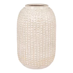 Vase beige avec motif. rond.