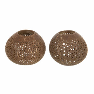 Photophore noix de coco à trous