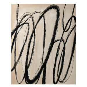 Tableau XXL Anneaux noir et beige