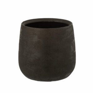 Cachepot irregulier rugueux, noir, L