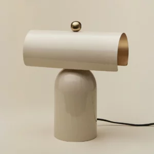 Lampe de table en fer, Tapioca Beige