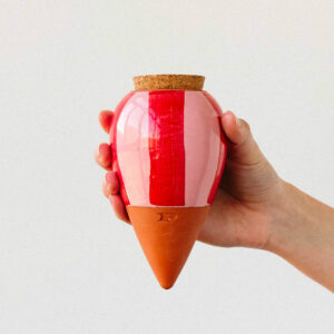 Olla - Rayé rose et rouge