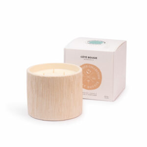 Bougie STRIÉE BLANCHE M