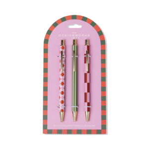 Set de 3 stylos A Dopo - diamant, rayures, carreaux