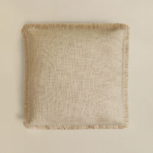 Coussin carré 45x45 cm en coton, beige